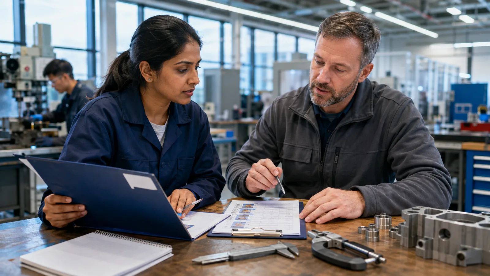 An internationally trained professional and mentor reviewing technical competency records