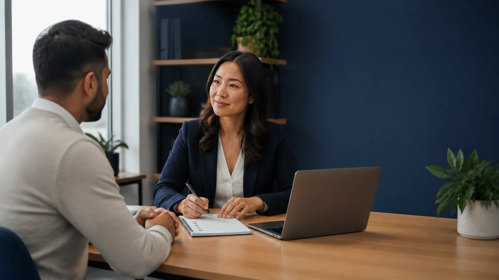 A newcomer and an immigration professional in a focused consultation